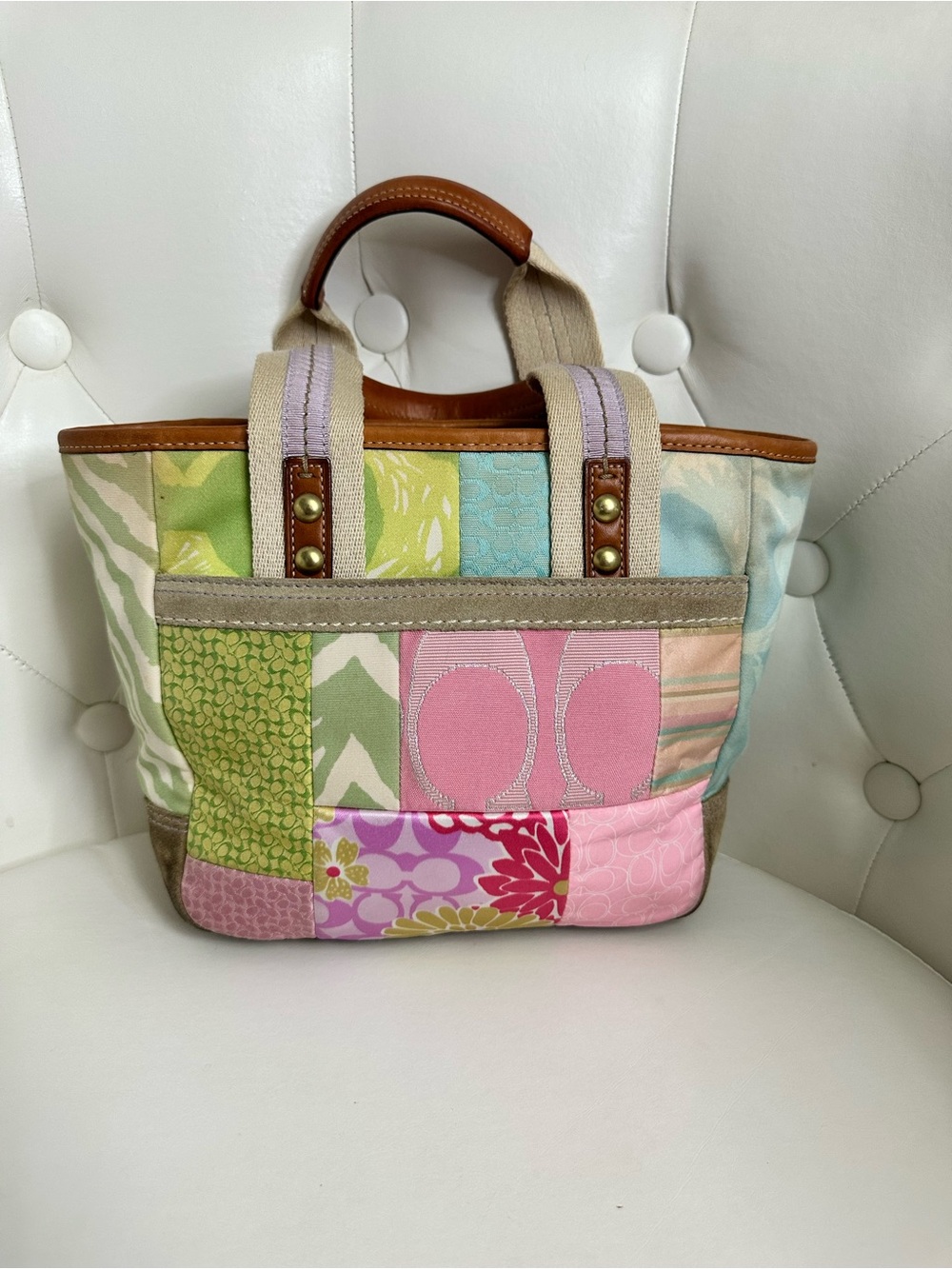 Vintage Coach PatchWork Bag - Picture 2 of 8